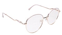Soigné Female Round Spectacle Frame.Gold&Cream-Medium