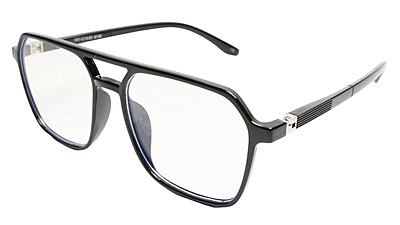 Soigné Unisex Oversized Square Spectacle Frame.Black Color