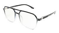 Soigné Unisex Oversized Square Spectacle Frame.Black&Transparent Frame