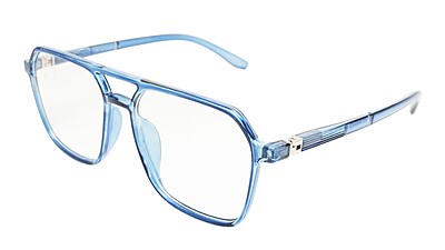 Soigné Unisex Oversized Square Spectacle Frame.Dark Blue