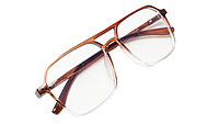 Soigné Unisex Oversized Square Spectacle Frame.Brown&Transparent Frame