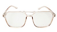 Soigné Unisex Oversized Square Spectacle Frame.Light Brown Soigné Unisex Oversized Square Spectacle Frame.Light Brown