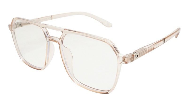 Soigné Unisex Oversized Square Spectacle Frame.Light Brown Soigné Unisex Oversized Square Spectacle Frame.Light Brown