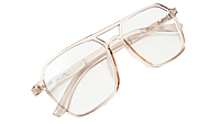 Soigné Unisex Oversized Square Spectacle Frame.Light Brown Soigné Unisex Oversized Square Spectacle Frame.Light Brown