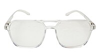 Soigné Unisex Oversized Square Spectacle Frame.Transparent Frame