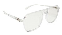 Soigné Unisex Oversized Square Spectacle Frame.Transparent Frame