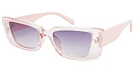 Female Large Rectangular Sunglasses. See Through Light Pink Frame Female Large Rectangular Sunglasses. See Through Light Pink Frame