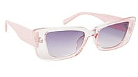 Female Large Rectangular Sunglasses. See Through Light Pink Frame Female Large Rectangular Sunglasses. See Through Light Pink Frame