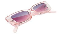 Female Large Rectangular Sunglasses. See Through Light Pink Frame Female Large Rectangular Sunglasses. See Through Light Pink Frame
