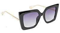 Female Oversized Thick Square Sunglasses. Black Rim Female Oversized Thick Square Sunglasses. Black Rim