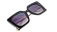 Female Oversized Thick Square Sunglasses. Black Rim Female Oversized Thick Square Sunglasses. Black Rim