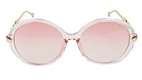 Female Oversized Round Sunglasses. Transparent Color Rim Female Oversized Round Sunglasses. Transparent Color Rim