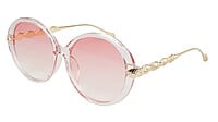 Female Oversized Round Sunglasses. Transparent Color Rim Female Oversized Round Sunglasses. Transparent Color Rim