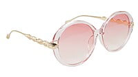 Female Oversized Round Sunglasses. Transparent Color Rim Female Oversized Round Sunglasses. Transparent Color Rim