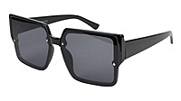 Female Oversized Square Sunglasses. Glossy Black Frame Female Oversized Square Sunglasses. Glossy Black Frame