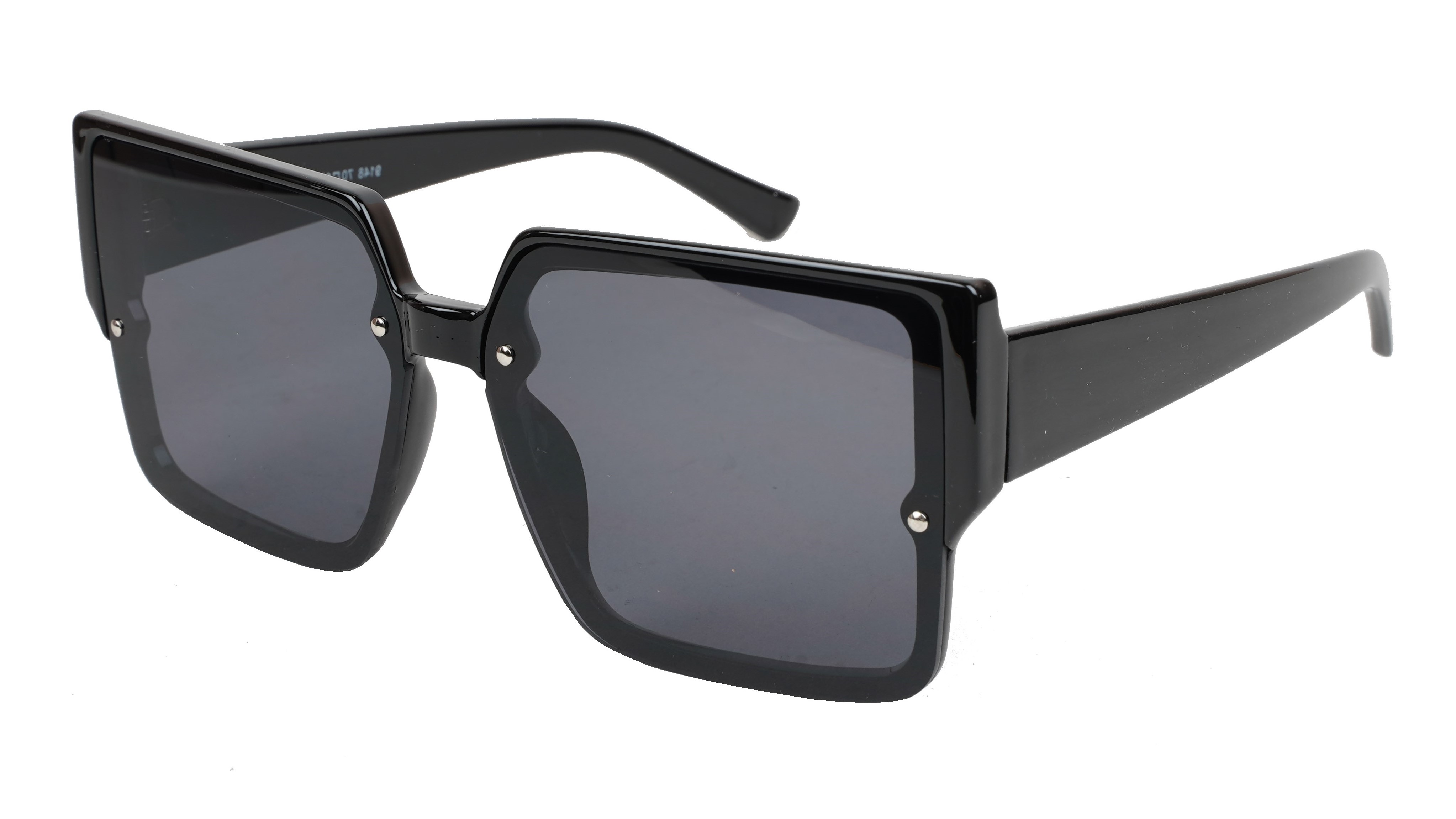 Female Oversized Square Sunglasses. Glossy Black Frame Female Oversized Square Sunglasses. Glossy Black Frame