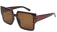 Female Oversized Square Sunglasses. Brown Color Frame Female Oversized Square Sunglasses. Brown Color Frame