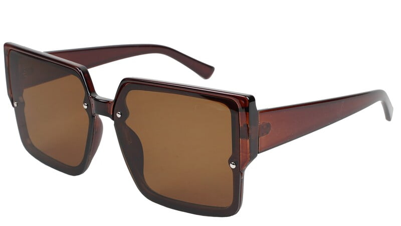 Female Oversized Square Sunglasses. Brown Color Frame Female Oversized Square Sunglasses. Brown Color Frame