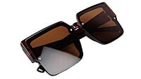 Female Oversized Square Sunglasses. Brown Color Frame Female Oversized Square Sunglasses. Brown Color Frame