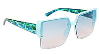 Female Oversized Square Sunglasses. Light Blue Color Rim Female Oversized Square Sunglasses. Light Blue Color Rim