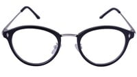 Round Large Spectacle Frame For Boys &Girls. Matte Black Color Rim.