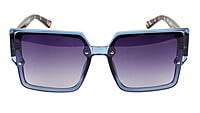 Female Oversized Square Sunglasses. Dark Blue Color Rim