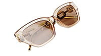 Female Large Cat Eye Sunglass. See Through Brown Rim. Golden Temple. Female Large Cat Eye Sunglass. See Through Brown Rim. Golden Temple.