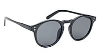 Unisex Medium Round Sunglass. Black Frame. Unisex Medium Round Sunglass. Black Frame.