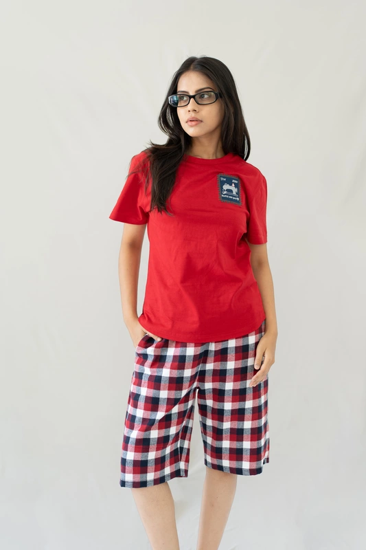 STAY IN- Red Tee