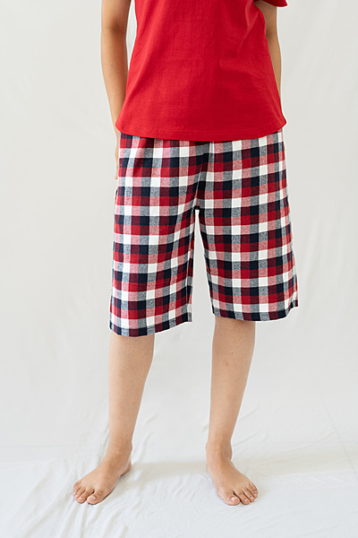 STAY IN - Red Flannel Pyjama Shorts