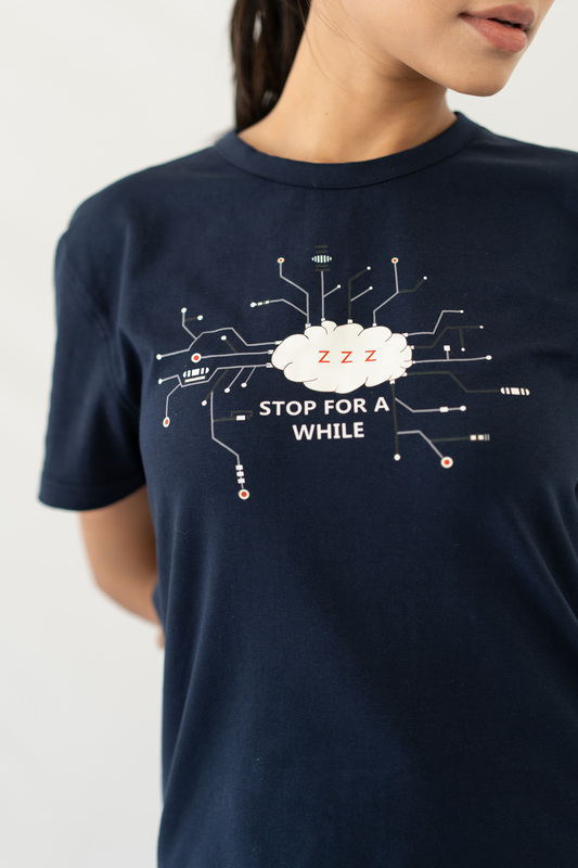 STAY IN- Navy Tee