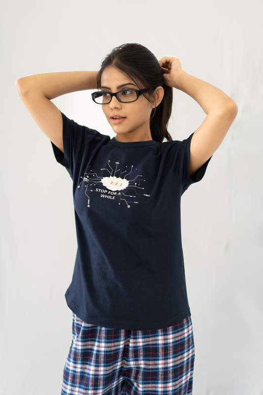 STAY IN- Navy Tee