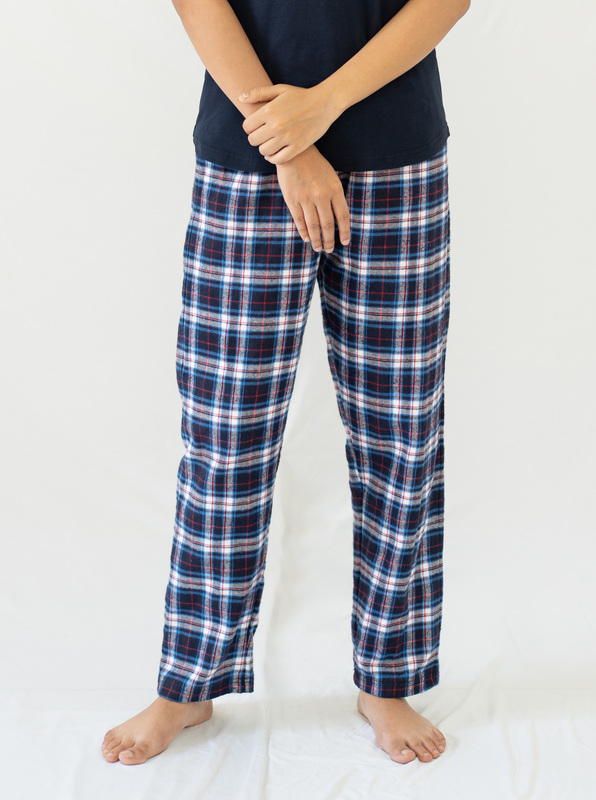 STAY IN - Navy Flannel Pyjama Full Length Pants