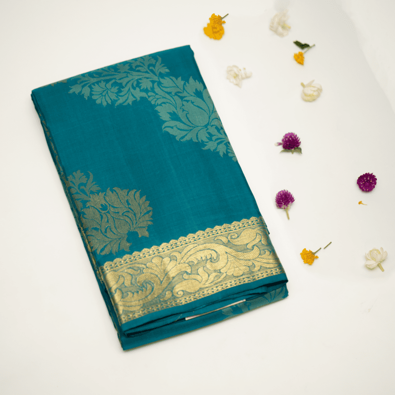 Plantation Green Kanchipuram with Kodi Jacquard