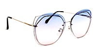 Female Oversized Sunglasses. See Through Light Blue Lens