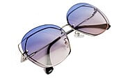 Female Oversized Sunglasses. See Through Light Blue Lens Female Oversized Sunglasses. See Through Light Blue Lens