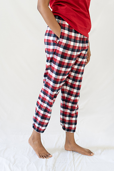 STAY IN - Red Flannel Pyjama Ankle Length Pants