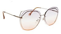 Female Oversized Sunglasses. See Through Grey &Orange Lens Female Oversized Sunglasses. See Through Grey &Orange Lens