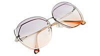 Female Oversized Sunglasses. See Through Grey &Orange Lens Female Oversized Sunglasses. See Through Grey &Orange Lens