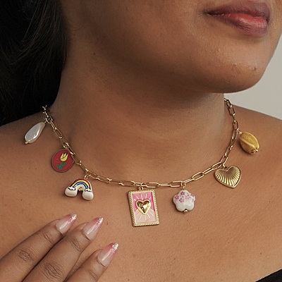 Pink Glow Heart Necklace