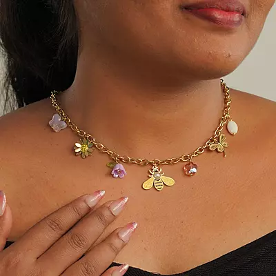 Queen Bee Charm Necklace