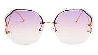 Female Oversized Sunglasses. See Through Blue & Pink Lens Female Oversized Sunglasses. See Through Blue & Pink Lens