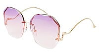 Female Oversized Sunglasses. See Through Blue & Pink Lens Female Oversized Sunglasses. See Through Blue & Pink Lens