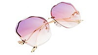 Female Oversized Sunglasses. See Through Blue & Pink Lens Female Oversized Sunglasses. See Through Blue & Pink Lens