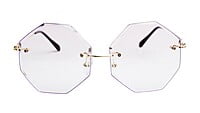 Oversize Rimless Octagon Sunglasses For Girls & Women