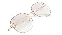 Oversized Sunglasses For Girls&Women. See Through Light Pink&Transparent Lens