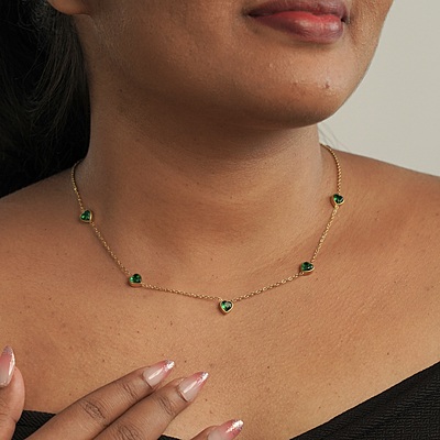 Emerald Heart Necklace Emerald Heart Necklace