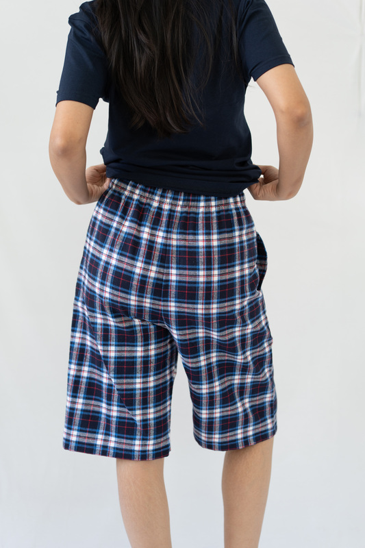 STAY IN - Navy Flannel Pyjama Shorts