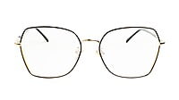 Unisex Oversized Spectacle Frame. Black &Golden Frame