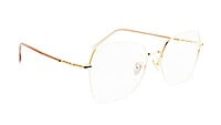 Unisex Oversized Spectacle Frame. Cream &Golden Frame